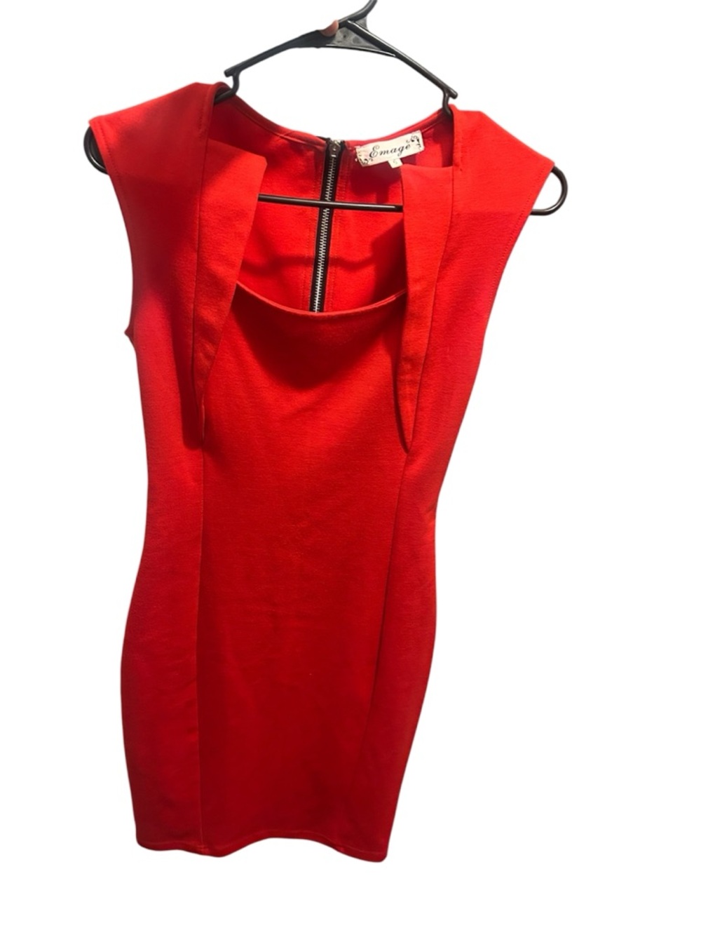 Red Sleeveless Sheath Dress